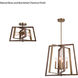 Dunning LED 16 inch Natural Brass and Burnished Chestnut Semi-Flush Mount Ceiling Light